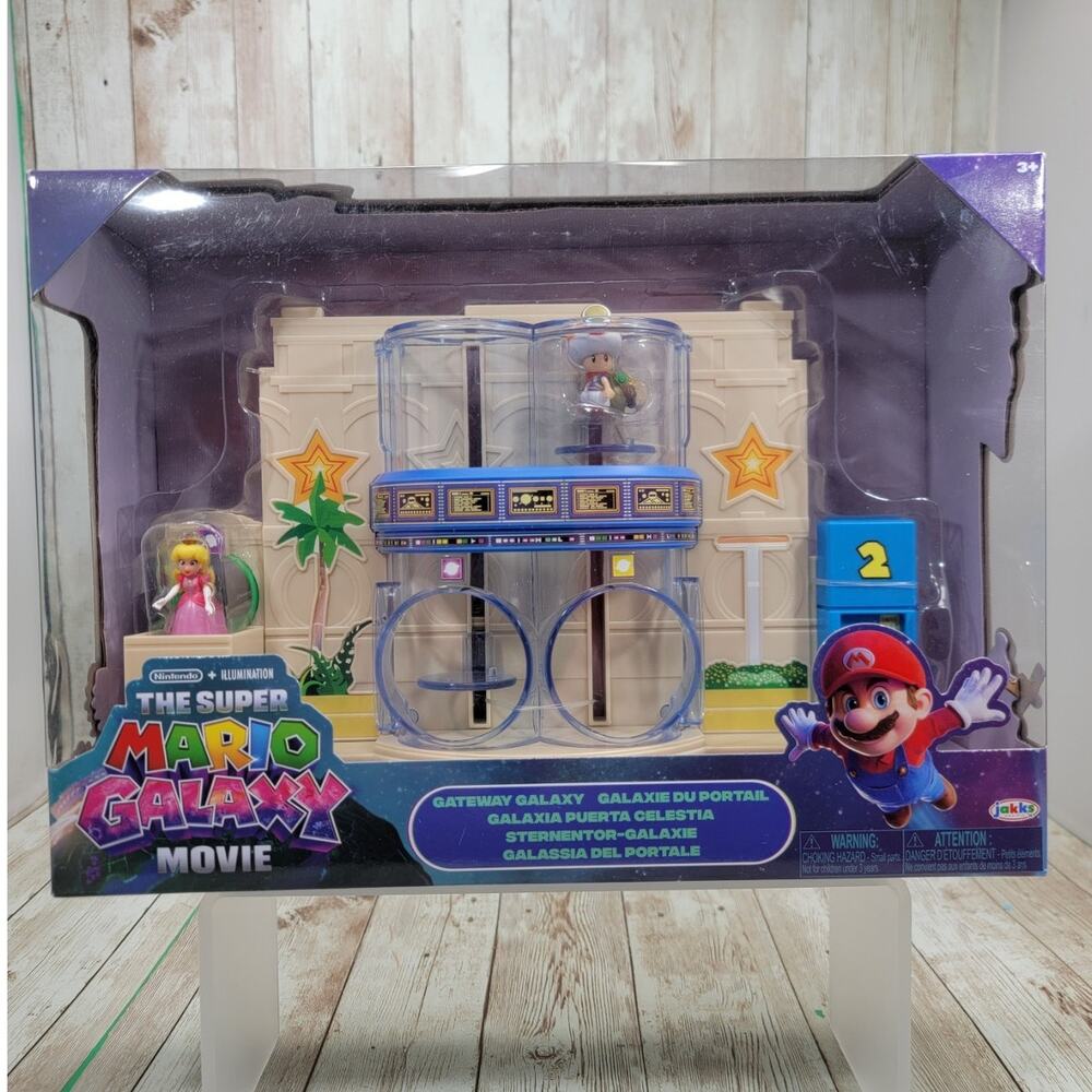 Super Mario Galaxy Movie Gateway Playset Peach Toad Jakks Pacific New Boxed Toy